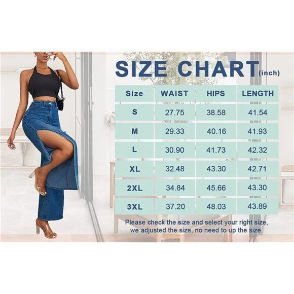 High Waisted Wide Leg Ripped Jeans with High Side Slit and Distressed Denim - Picture 5 of 5